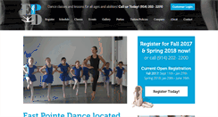 Desktop Screenshot of eastpointedance.com